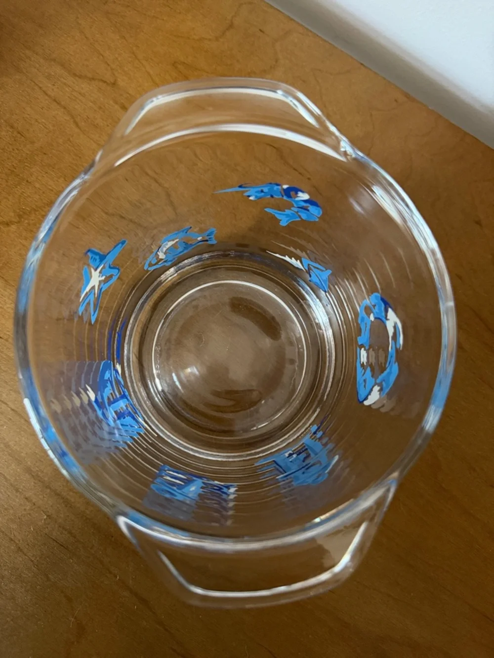 Vintage Luminarc Nautical Glass Ice Bucket.